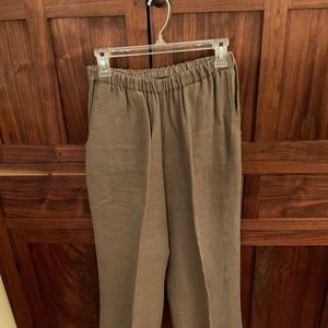 Cropped Mocha Flax pants Size P
